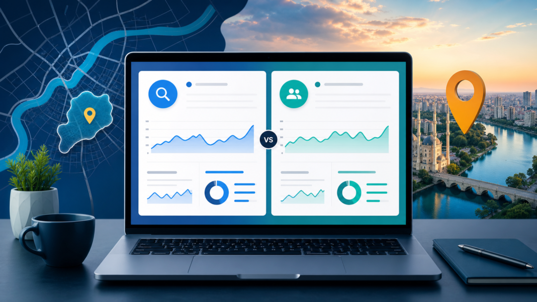 Adana için yönetilen Google Ads hesabında Google Search ve arama ağı iş ortakları performans karşılaştırmasını gösteren kapak görseli